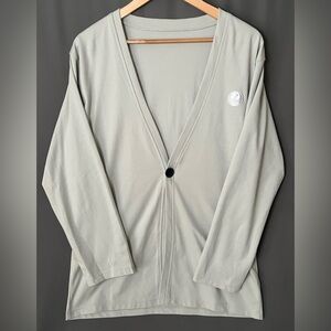 Japan Airlines Sage Green Single Button First Class Oversized Cardigan Sweater